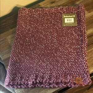 Timberland Purple Knit Scarf